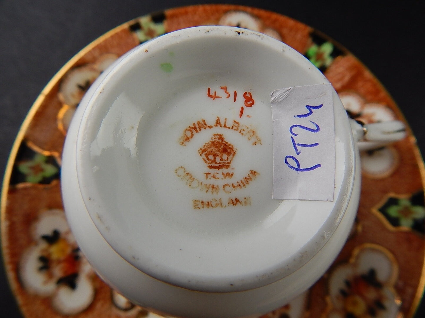 ANTICA 1917 ROYAL ALBERT CROWN CHINA PORCELLANA TAZZA TE'