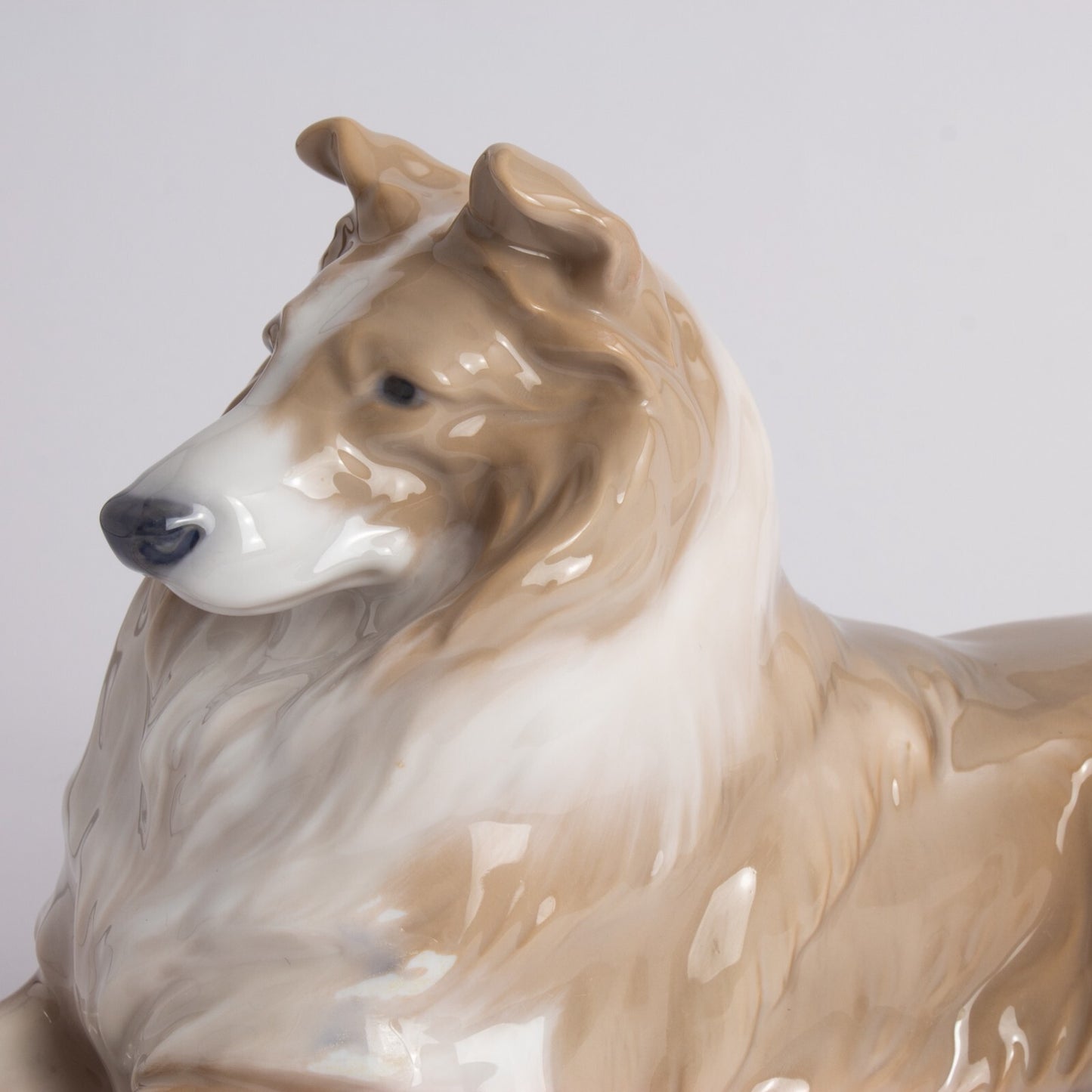 STATUINA GRANDE PORCELLANA ROYAL COPENHAGEN "Collie" 1701 ORIGINALE HANDMADE