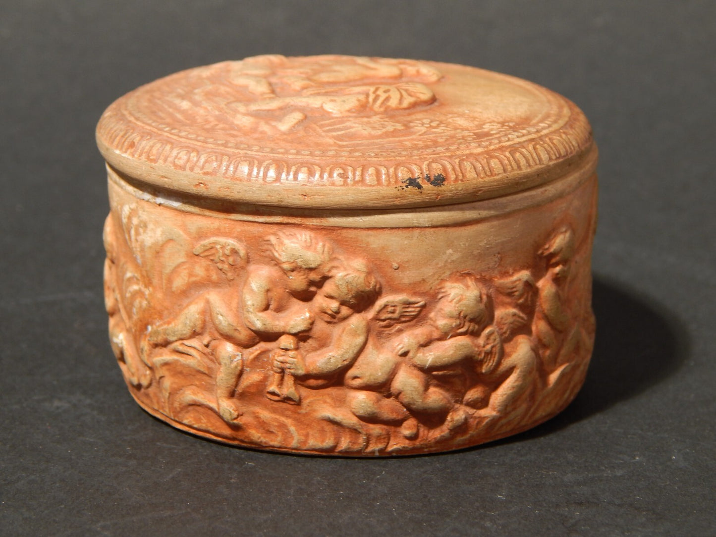 ANTICO RARO COFANETTO MAIOLICA CERAMICA ARTISTICA MANIFATTURA SIGNA PRIMO 900