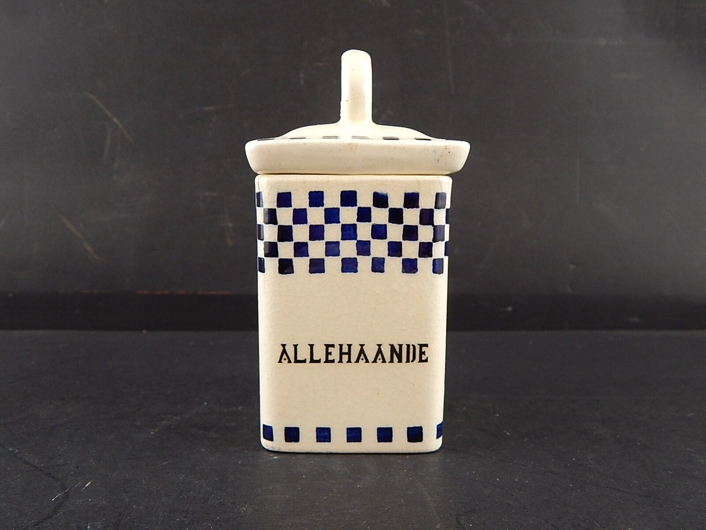 ANTICO BARATTOLO ART DECO CERAMICA CUCINA NORD EUROPA ALLEHAANDE SPEZIE MISTE