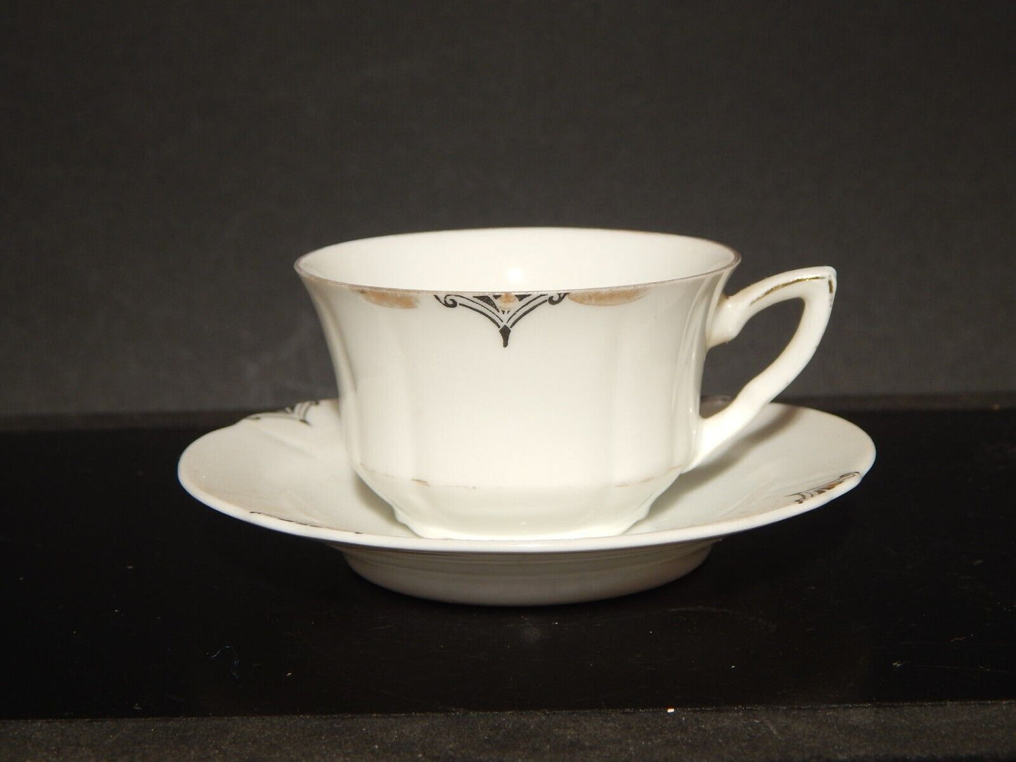 ANTICA TAZZINA CAFFE' PORCELLANA BIANCA E ARGENTO WINTERLING BAVARIA #1287