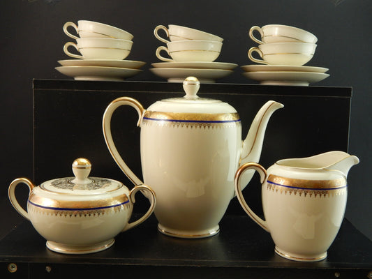 ANTICO SERVIZIO CAFFE' PORCELLANA VOHENSTRAUSS BAVARIA MODELLO IMPERO