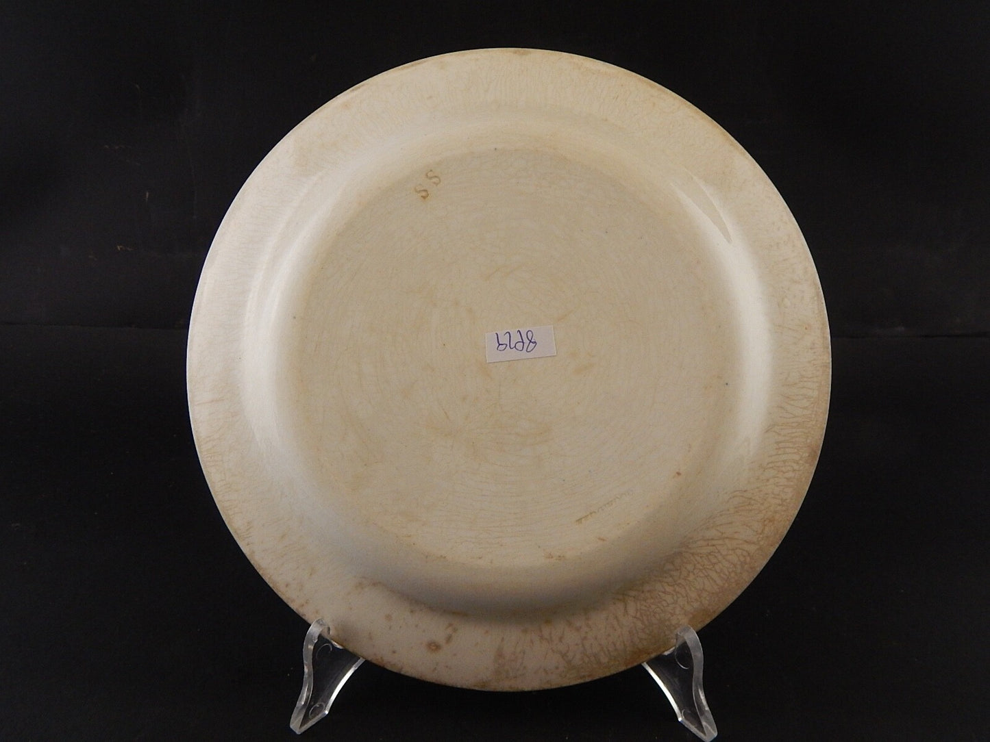 ANTICO RARO PIATTO PORCELLANA WEDGWOOD SEGNI ZODIACALI META' '800 BIANCO BLU