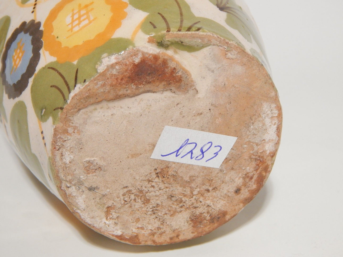 ANTICO ALBARELLO VASO MAIOLICA PROBABILE CERAMICA CANTAGALLI FIRENZE FINE 800