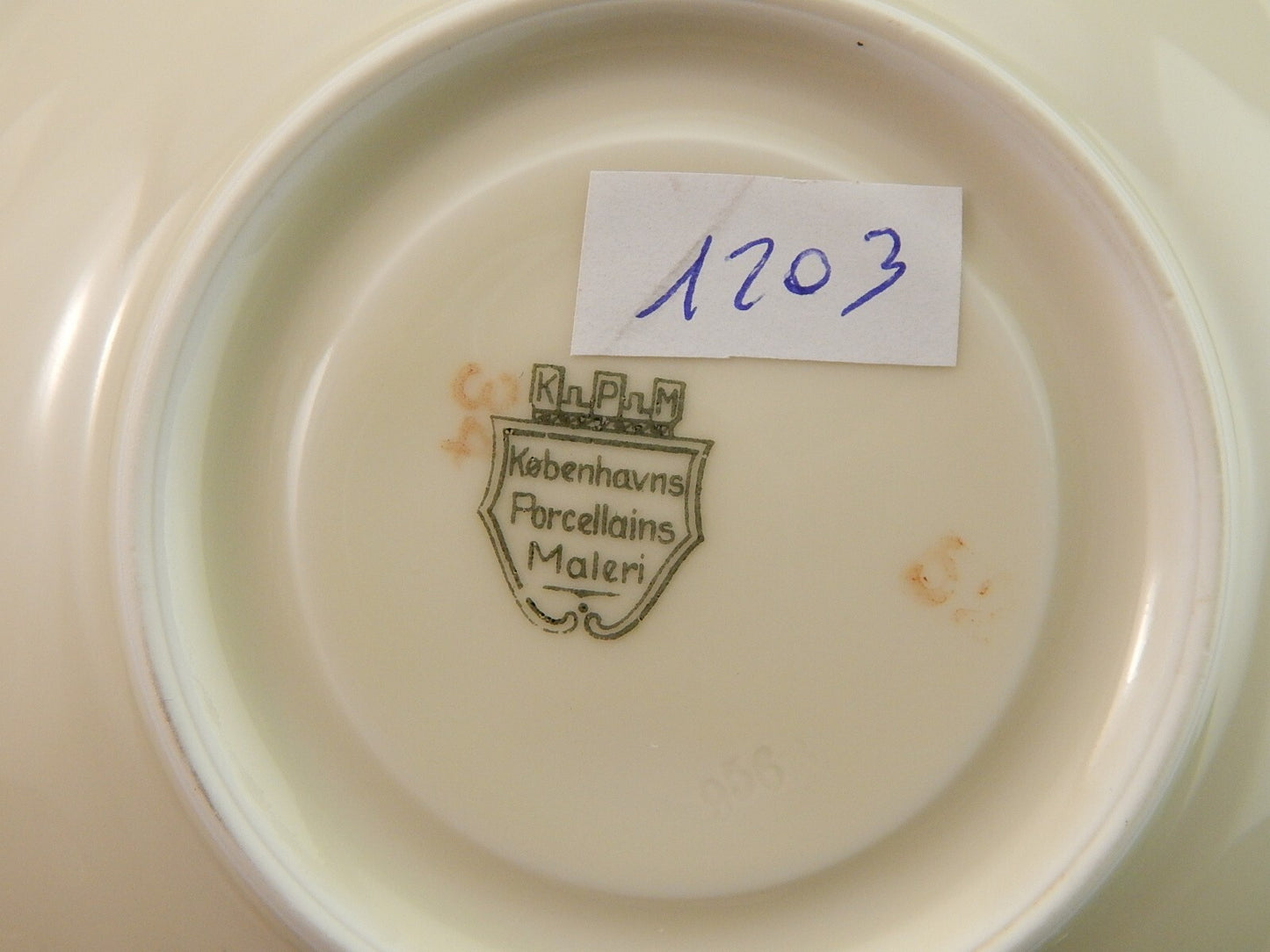 ANTICA TAZZA KPM COPENHAGEN PORCELLANA BOUQUET DI FIORI E ORO DEL 1924 #1203