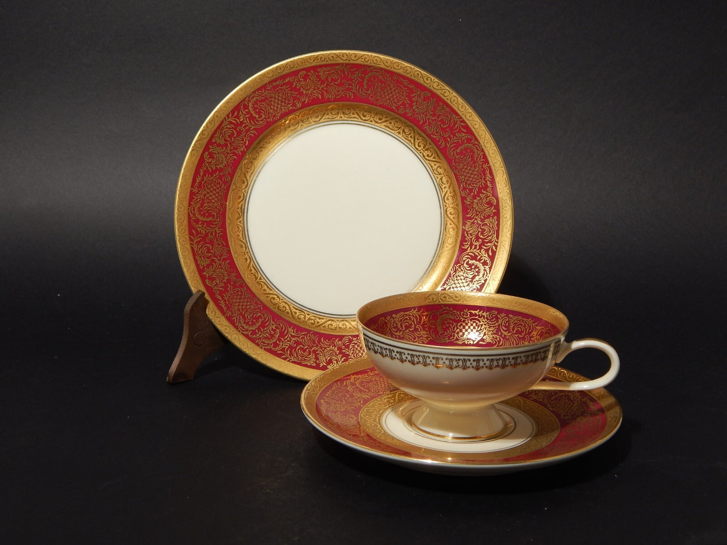 VINTAGE TRIO TAZZA DA TÈ ROSENTHAL THOMAS PREZIOSA PORCELLANA ANNI 50