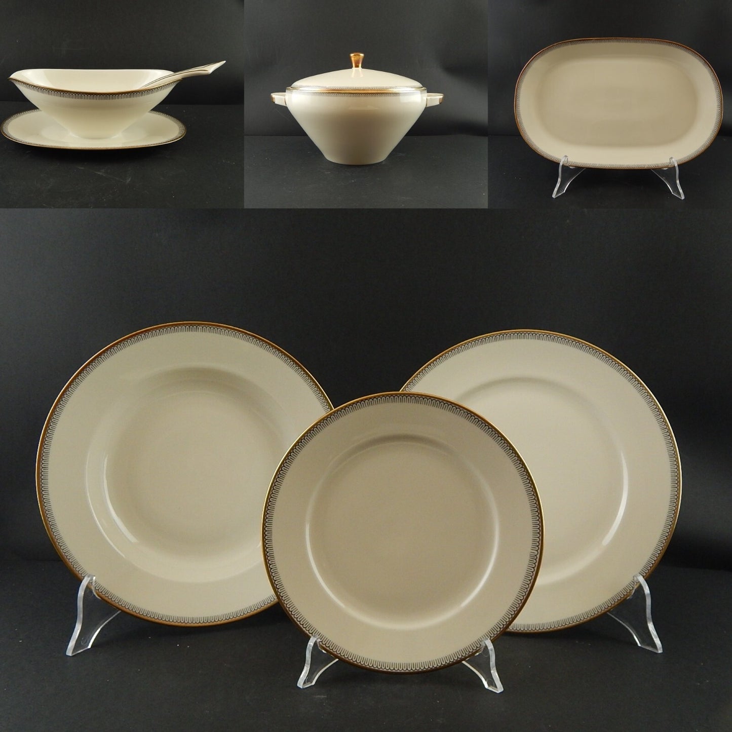 VINTAGE SERVIZIO TAVOLA PIATTI PORCELLANA IMPERO VOHENSTRAUSS BAVARIA SELTMANN