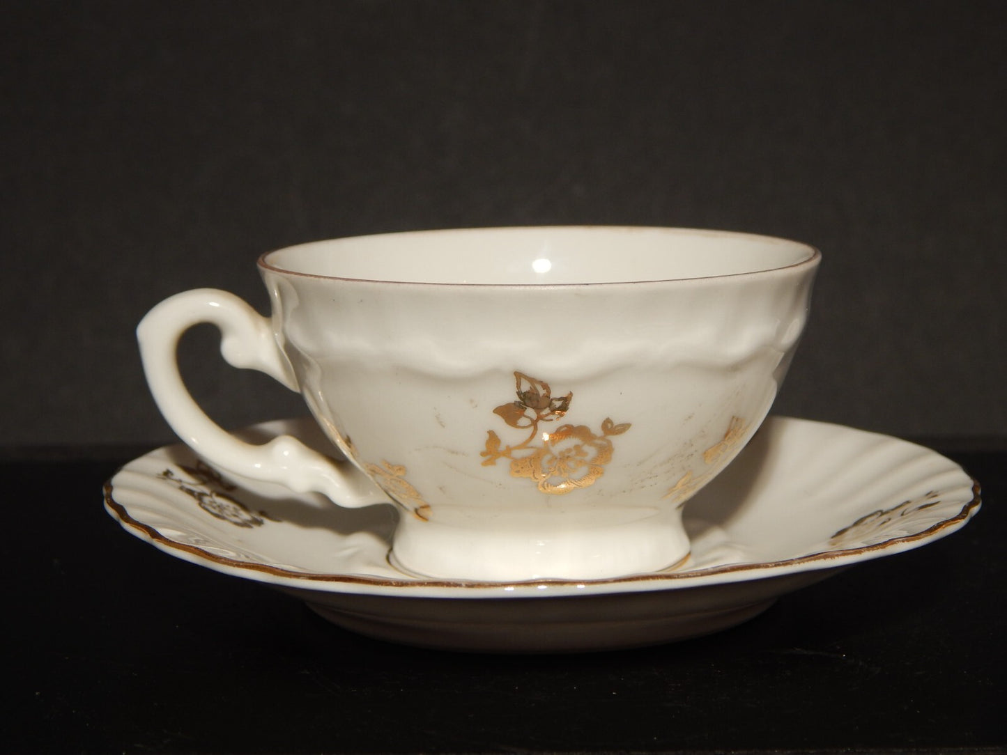 ANTICA ROCAILLE TAZZINA CAFFÈ PORCELLANA MITTERTEICH META' 900 U.S. ZONE GERMANY