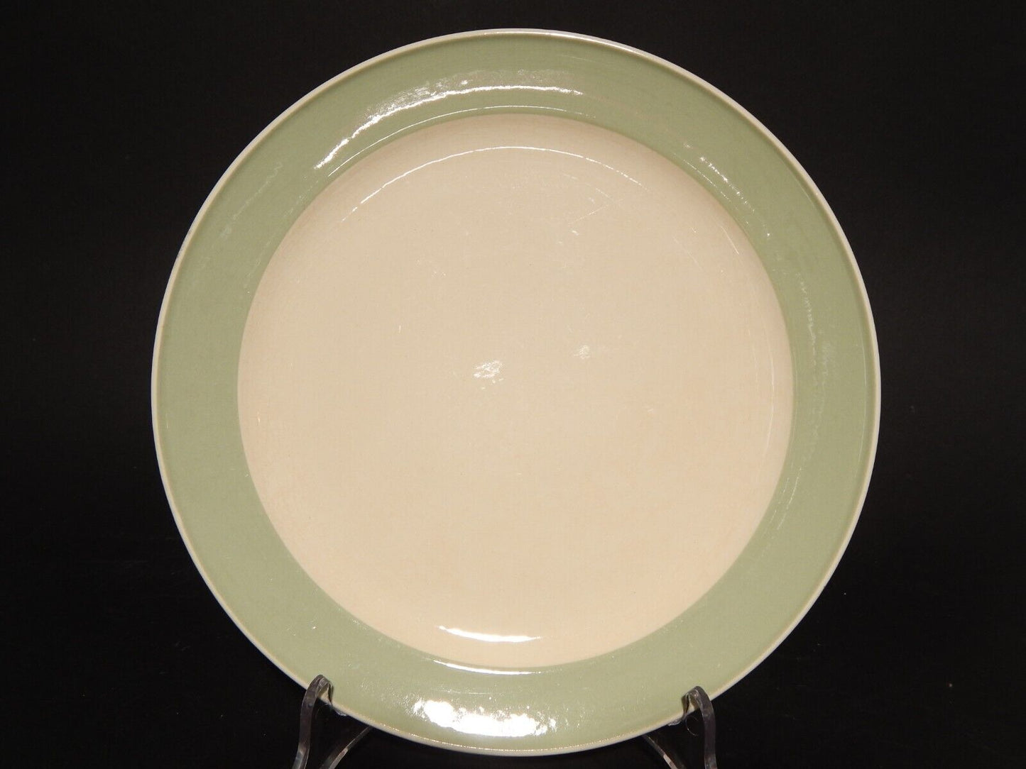 MODERNARIATO DEL 1946 VILLEROY&BOCH METTLACH PIATTO PIANO CERAMICA FASCIA VERDE