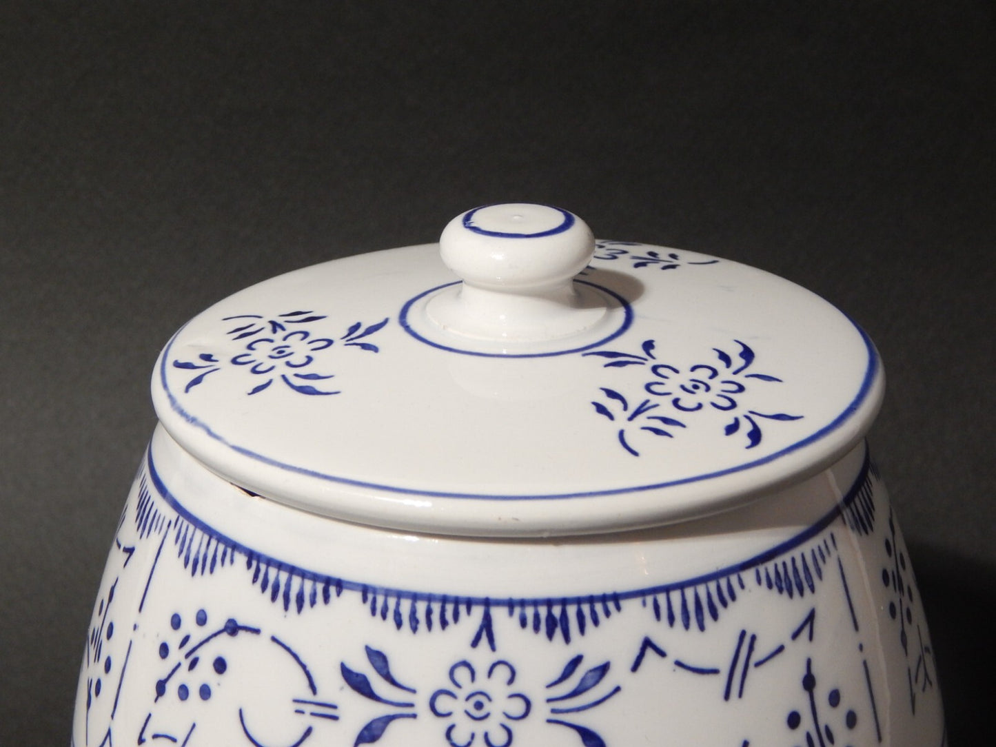 ANTICO RARO BARATTOLO MEEL FARINA PORCELLANA THEODOR PAETSCH FRANCOFORTE