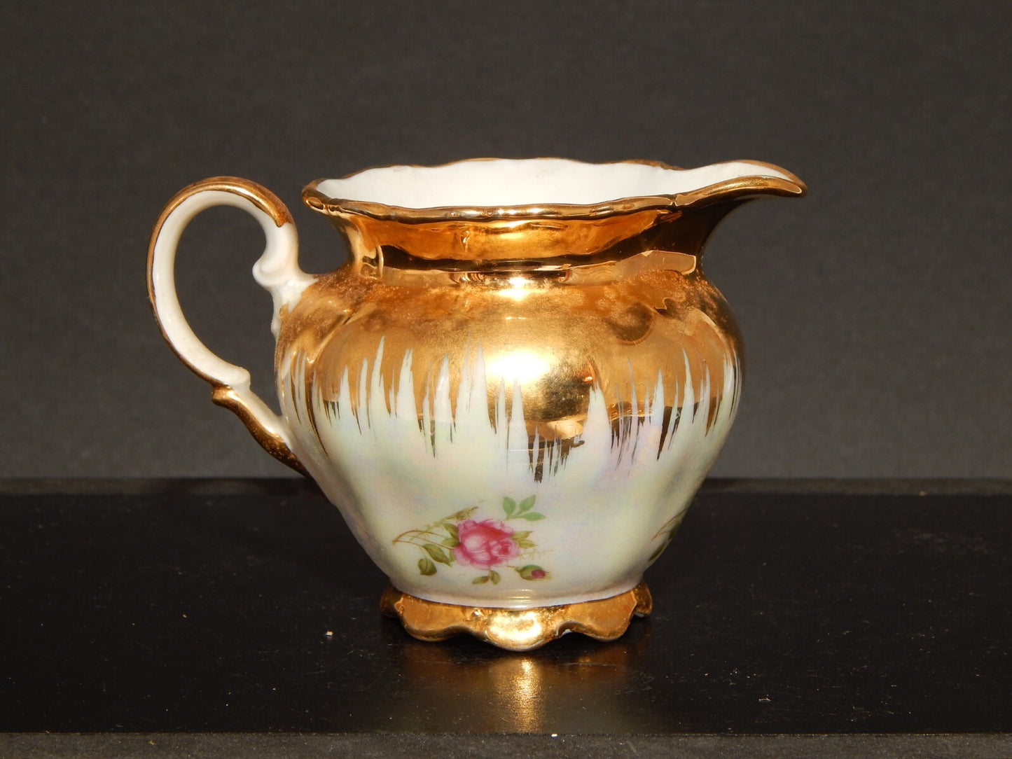 ANTICA ELEGANTE LATTIERA BRICCO PORCELLANA SELTMANN WEIDEN BAVARIA THERESIA ORO