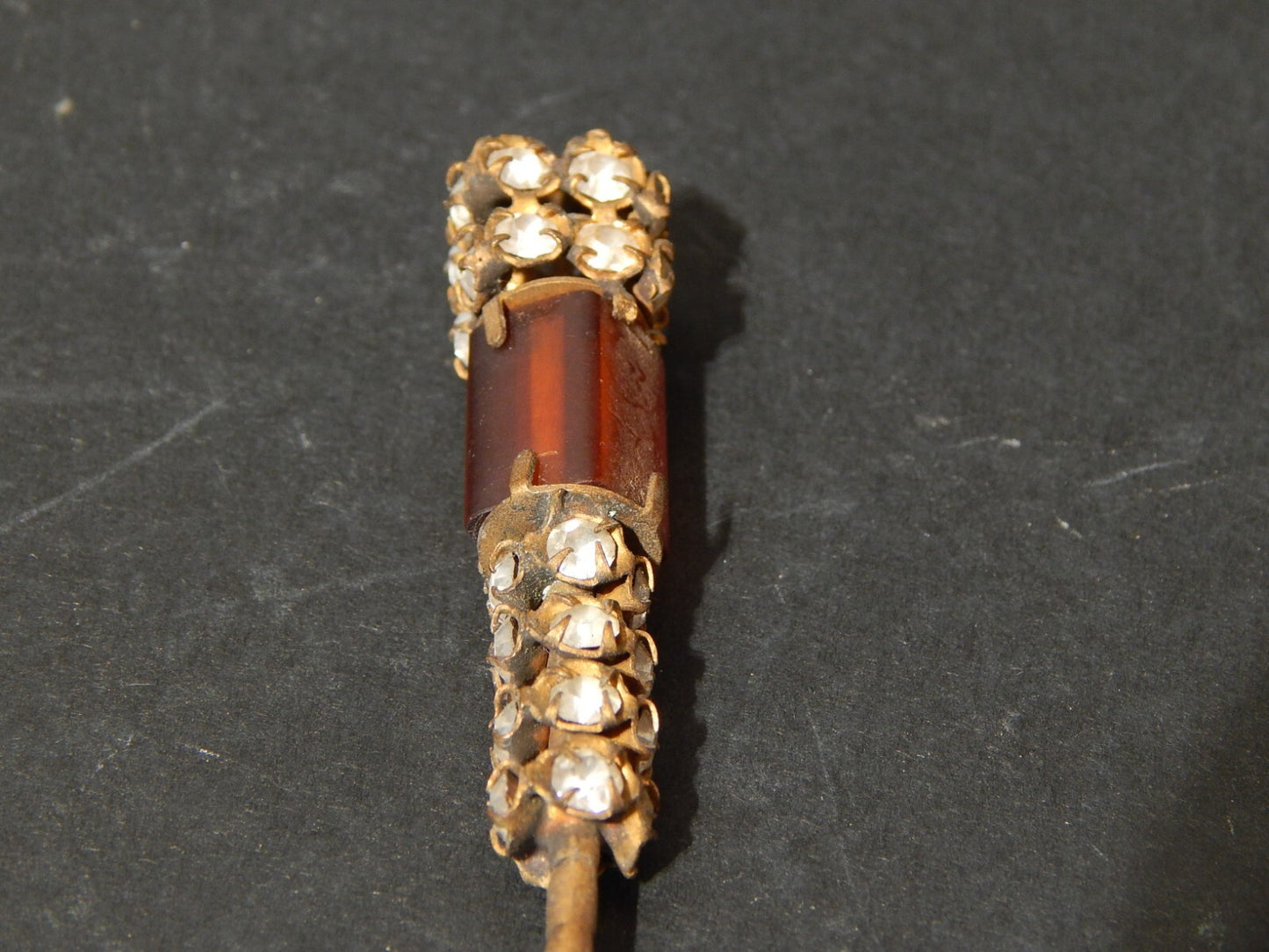 ACCESSORI ABBIGLIAMENTO EPOCA VITTORIANA ANTICO SPILLONE PER CAPPELLO