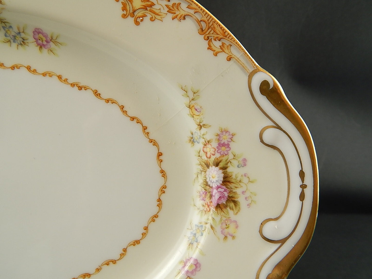 VINTAGE RARO VASSOIO PIATTO OVALE PORCELLANA SVOTO CHINA JAPAN