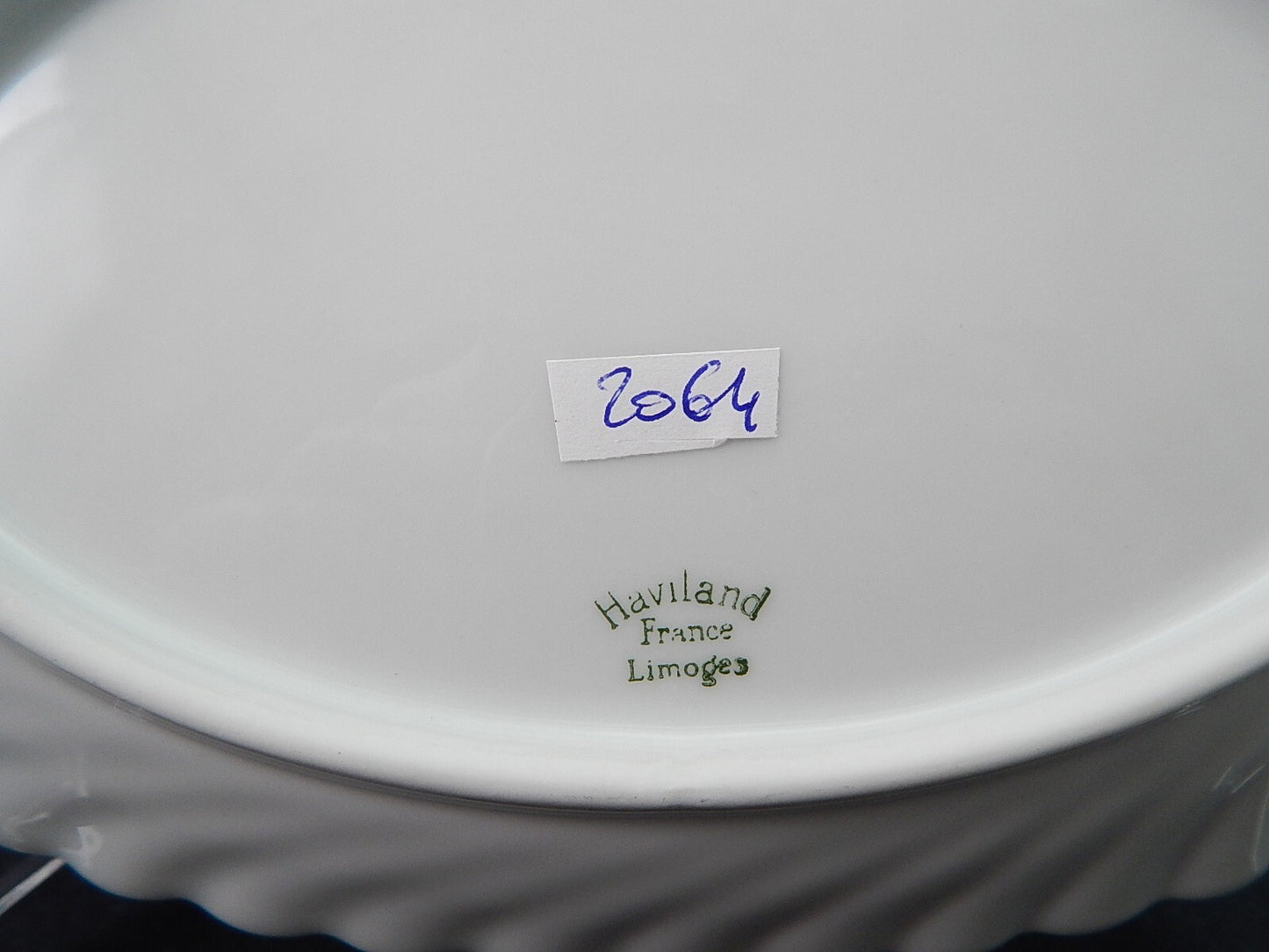 VINTAGE ELEGANTE VASSOIO RAVIERA PORCELLANA BIANCA FIORELLINI LIMOGES HAVILAND