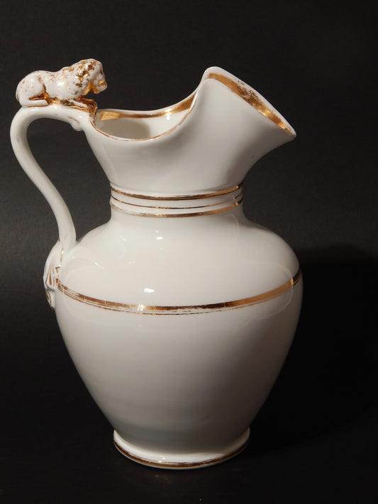 ANTICA PREZIOSA BROCCA CON COPERCHIO CIOCCOLATIERA PORCELLANA CARL TIELSCH 1800