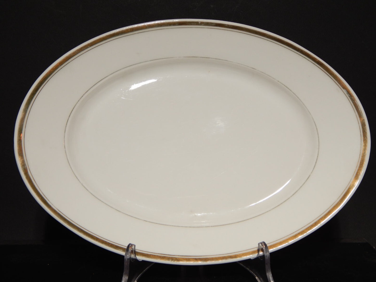 ANTICA PREZIOSA PORCELLANA VASSOIO OVALE IMPERO C. TIELSCH ALTWASSER FINE 800