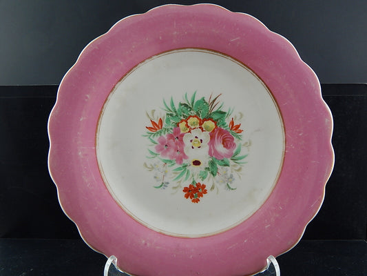 ANTICO PREZIOSO RARO PIATTO PORCELLANA EPOCA LUIGI FILIPPO VECCHIO PARIGI #527