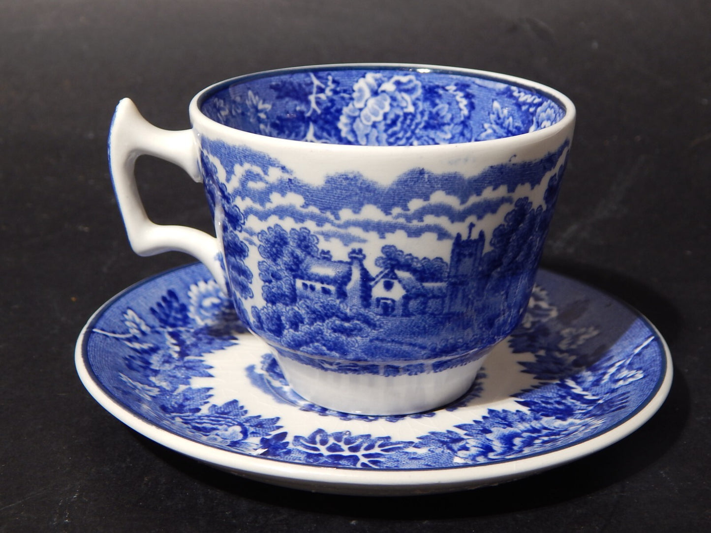 ANTICA TAZZA CERAMICA POTTERY ENOCH WOOD&SONS DECORO ENGLISH SCENERY