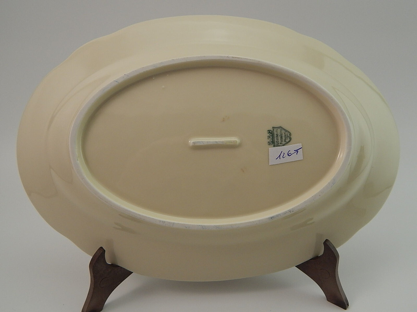 ANTICO KPM COPENHAGEN ROCAILLE VASSOIO PORCELLANA DEL 1924 CM 28 x 20