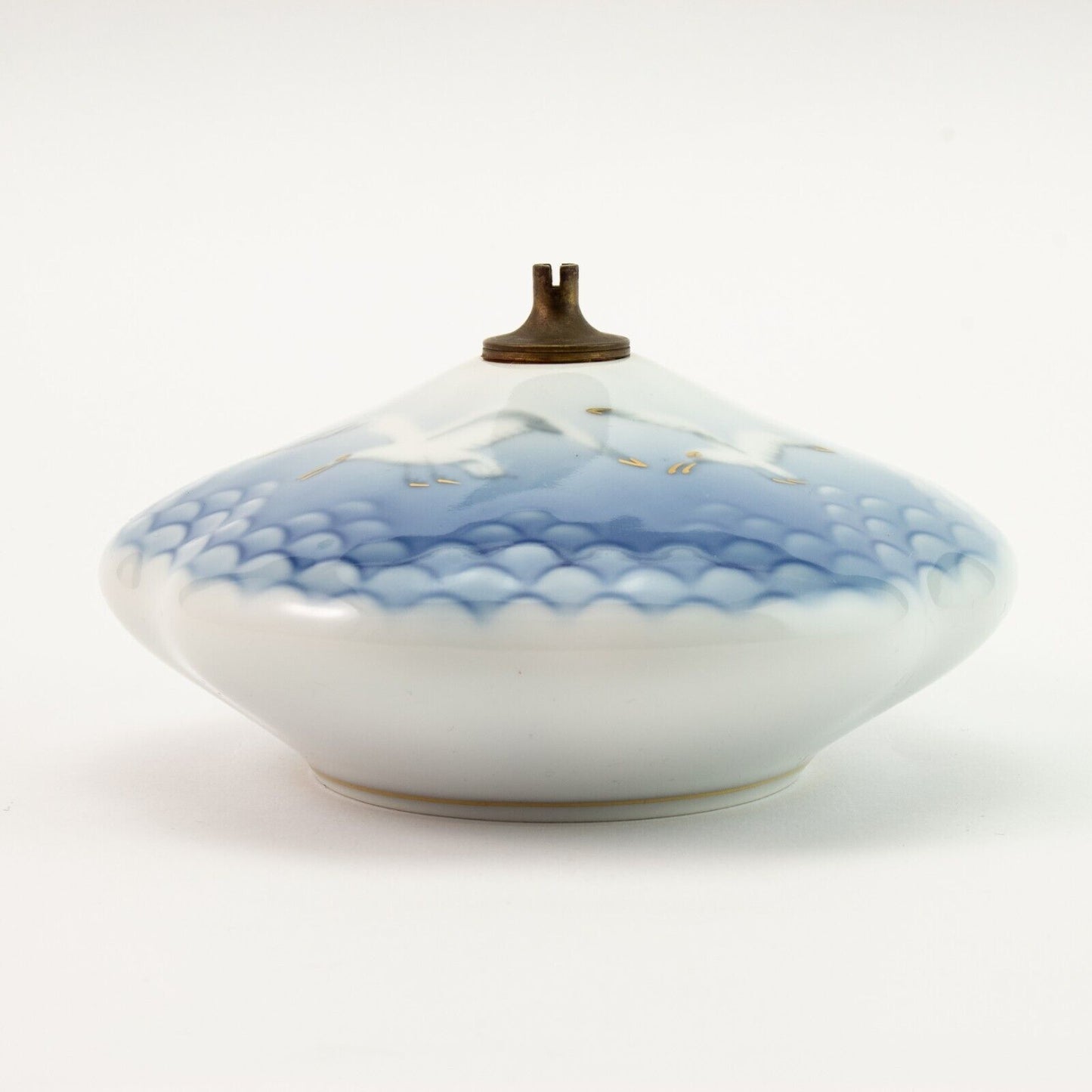 LAMPADA AD OLIO PORCELLANA E ORO ZECCHINO GABBIANI COPENHAGEN BING&GRONDAHL 373