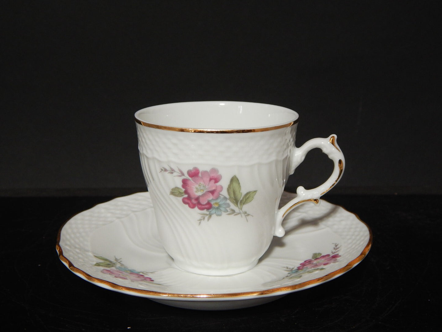 PREZIOSO RICHARD GINORI SERVIZIO CAFFE' PORCELLANA MODELLO VECCHIO GINORI FIORI