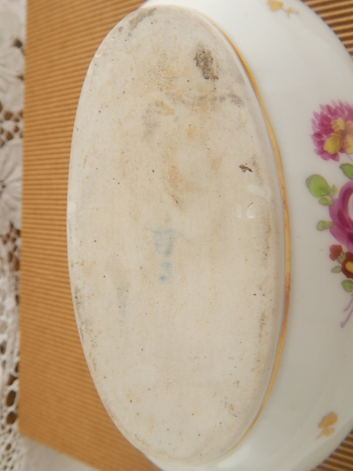 ANTICO PREZIOSO COFANETTO PORCELLANA IMPERO MARCHIO VIENNA BEE HIVE INIZIO 800