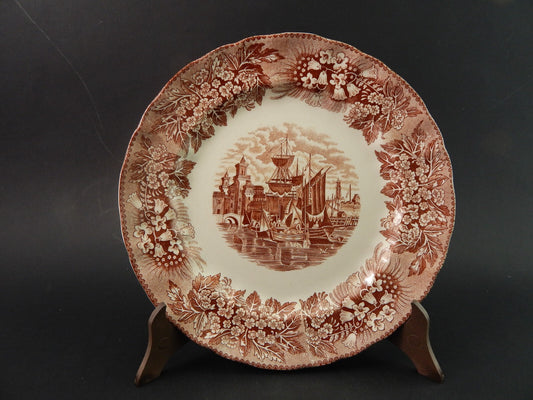 ANTICO PIATTO SEMI PORCELLANA RICHARD CERAMICHE MILANO DECORO FERRARA #1787