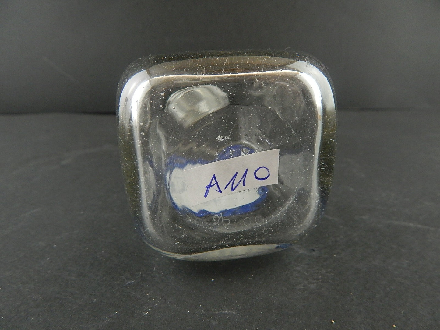 VINTAGE HOLMEGAARD FARMACIA BOTTIGLIA VETRO SOFFIATO DIPINTA MANO SPIR SERPILE