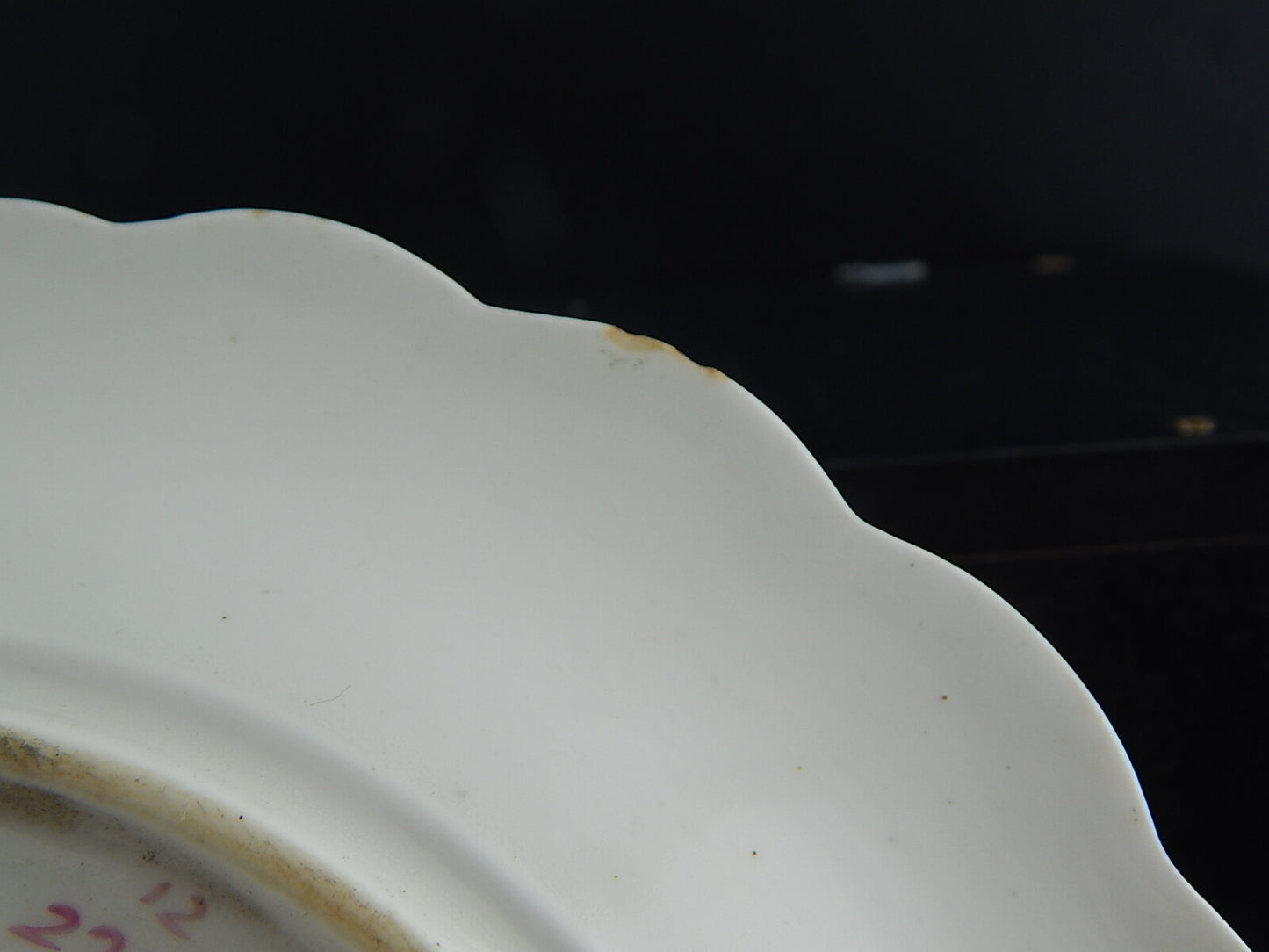 ANTICO PREZIOSO RARO PIATTO PORCELLANA EPOCA LUIGI FILIPPO VECCHIO PARIGI #528