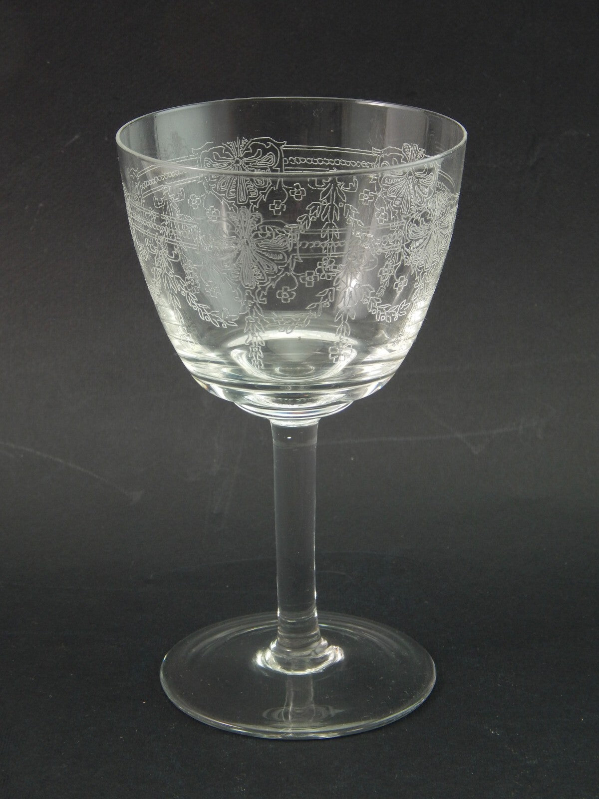 ANTICO LIBERTY SERVIZIO 20 CALICI VETRO SOFFIATO CRISTALLERIA VAL D'ELSA