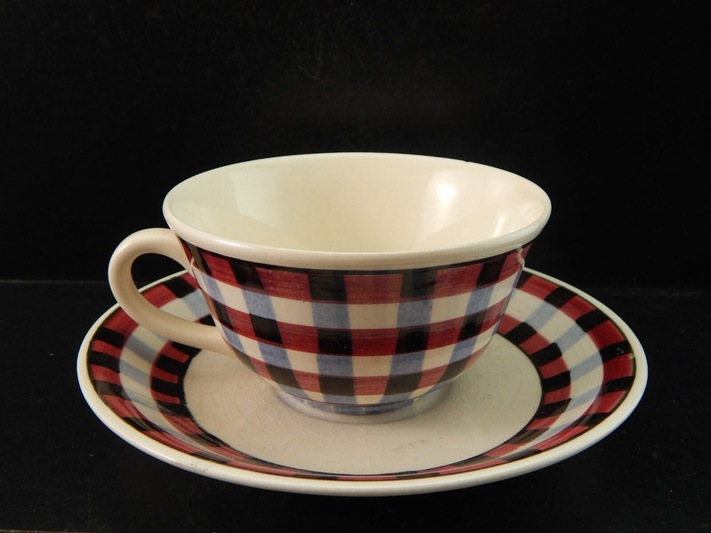 VILLEROY&BOCH ANTICA RARA TAZZA DA TE' PORCELLANA GLASGOW 8202 QUADRETTI #1584