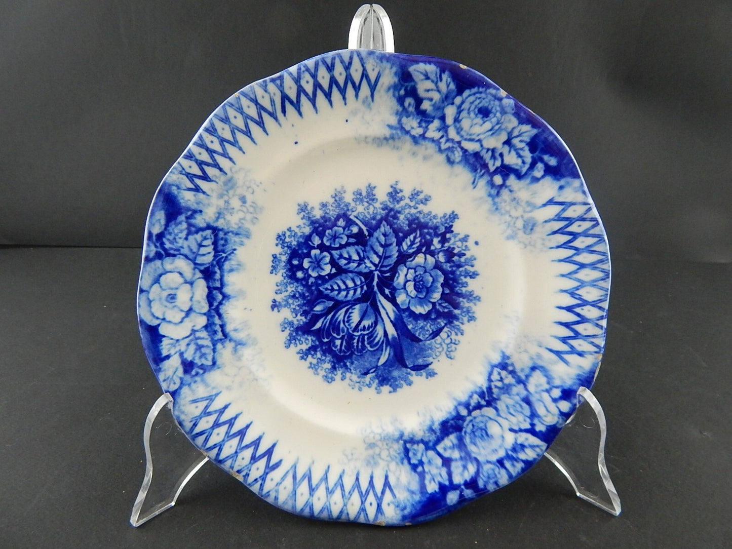 ANTICO PIATTO CERAMICA GIUSEPPE BESIO MONDOVI' SECONDA META' 800 JARDINIERE A126