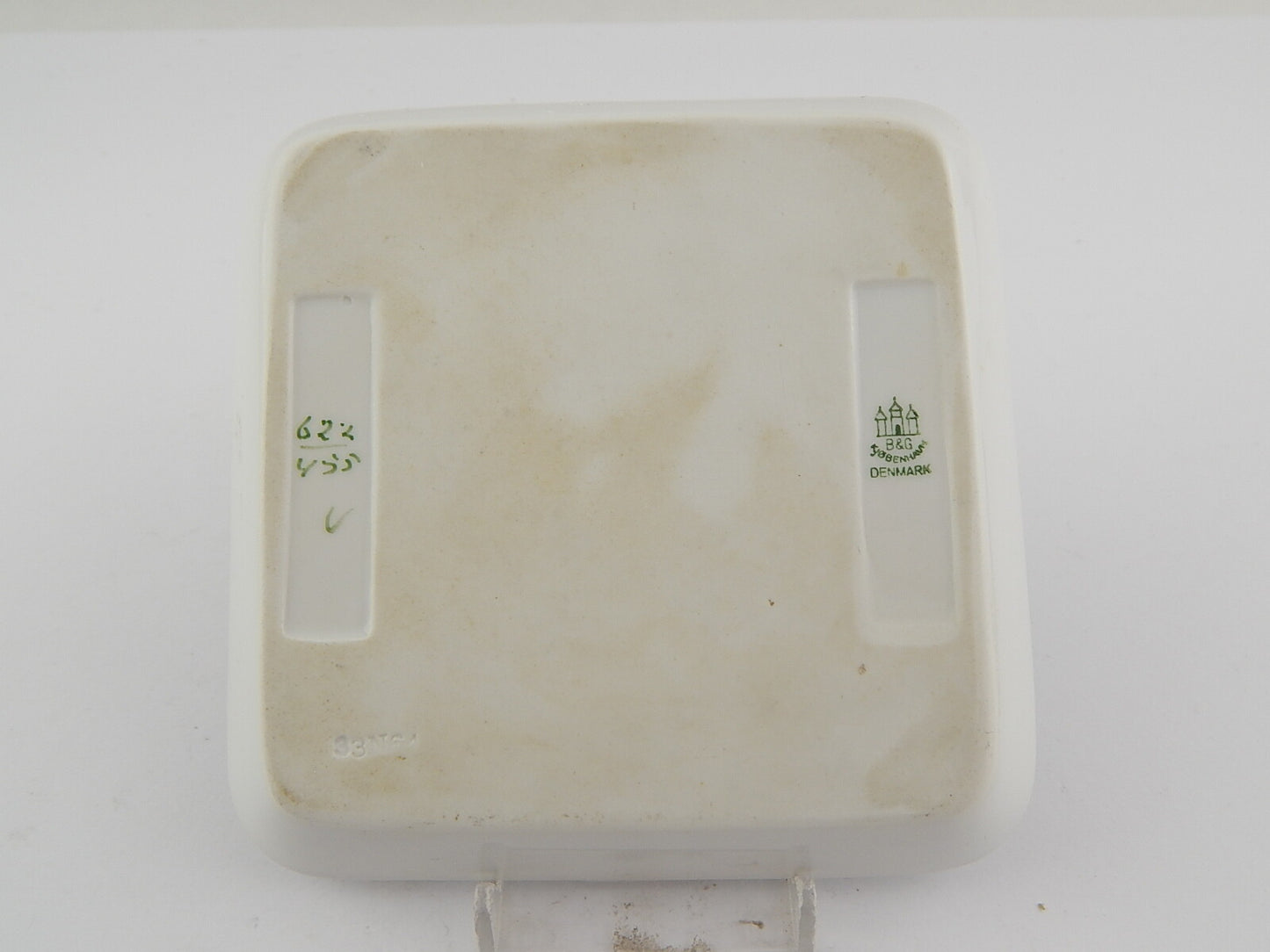 ROYAL COPENHAGEN BING&GRONDAHL PORCELLANA ANTICO PIATTO QUADRATO PESCATORI