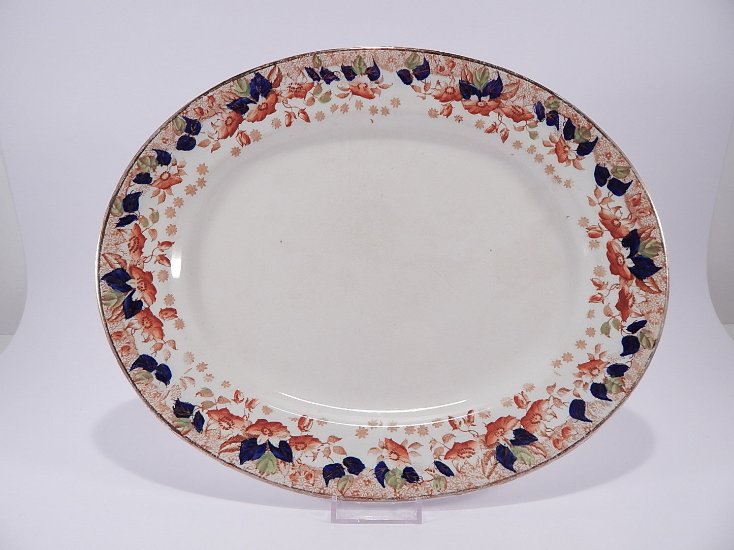 ANTICA RAVIERA VASSOIO GRANDE PORCELLANA BRITISH ANCHOR POTTERY 1890 LONGTON