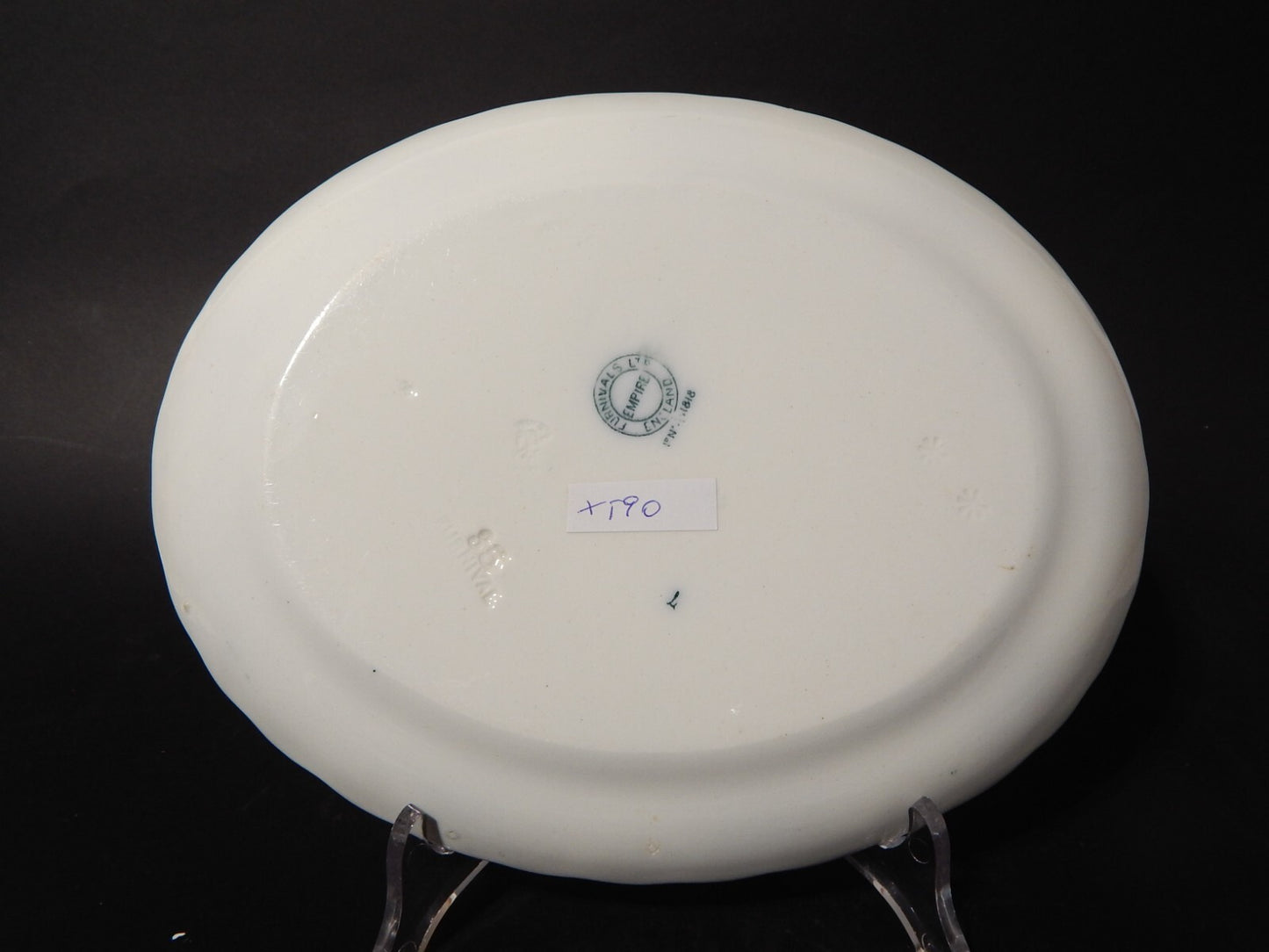 ANTICO VASSOIO PIATTO OVALE PORCELLANA INGLESE FURNIVALS FINE 800 EMPIRE