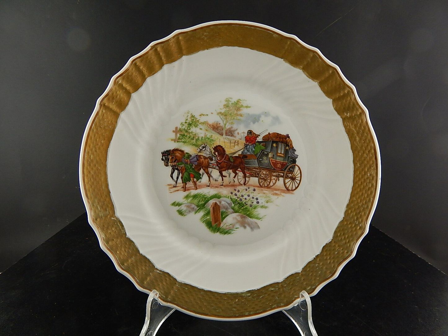 RICHARD GINORI PORCELLANA PIATTO VECCHIO GINORI COLLEZIONE CARROZZA CAVALLI