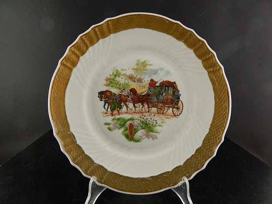 RICHARD GINORI PORCELLANA PIATTO VECCHIO GINORI COLLEZIONE CARROZZA CAVALLI