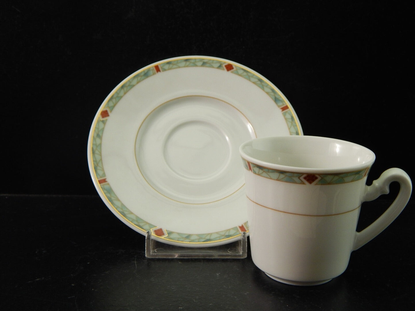 VINTAGE SERVIZIO CAFFÈ PORCELLANA H W DESIGN BAVARIA STILE ART DECO