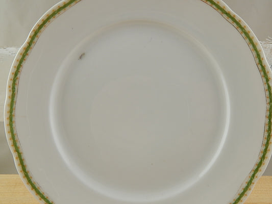 ANTICO RARO PIATTO PORCELLANA GINORI FINE 800 PROFILO VERDE #1734