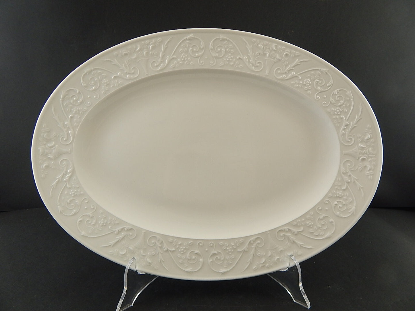 VASSOIO PIATTO OVALE LIMOGES RAYNAUD PORCELLANA BIANCA MODELLO WASHINGTON A303