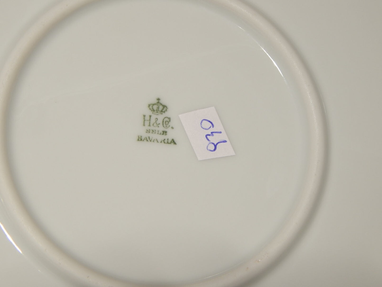 ANTICO ART DECO VASSOIO FONDO PIATTO PORCELLANA HEINRICH &CO BAVARIA LA FAYETTE