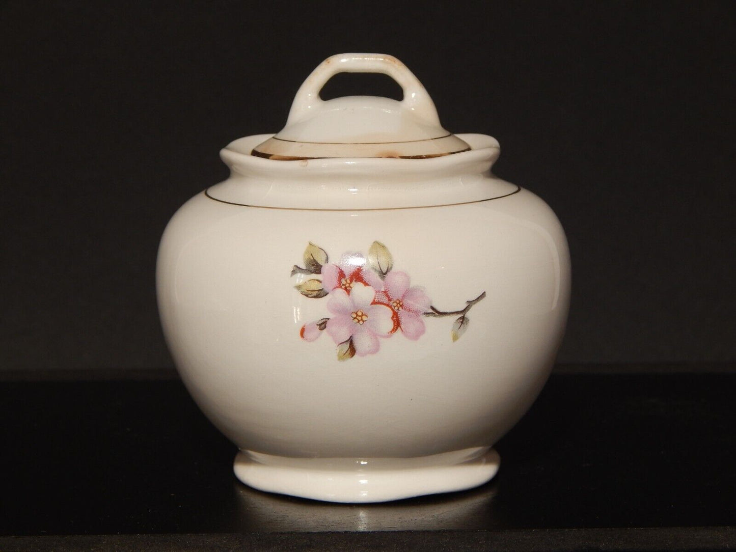 MODERNARIATO ZUCCHERIERA SOCIETA' CERAMICA ITALIANA LAVENO DECORO FIORI DI PESCO