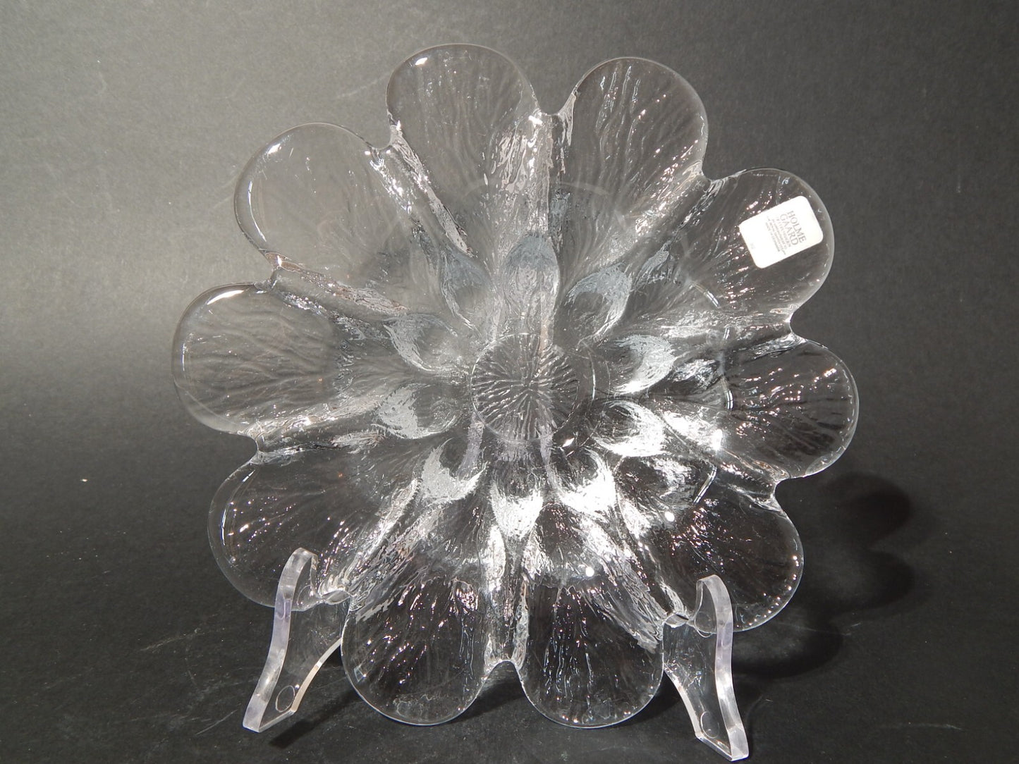 HOLMEGAARD PIATTO IN VETRO PORTA CANDELA MARGHERITA VINTAGE ANNI 70