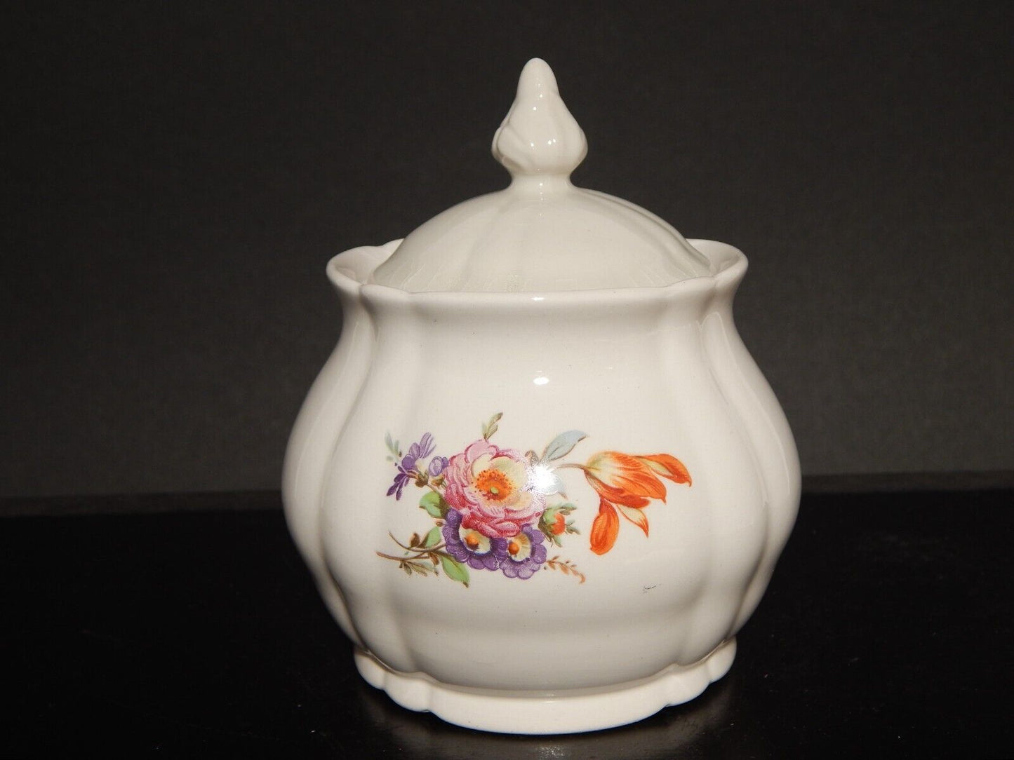 VINTAGE ZUCCHERIERA POTICHE CERAMICA RICHARD GINORI LAVENO DIAMONDSTONE FLOREALE