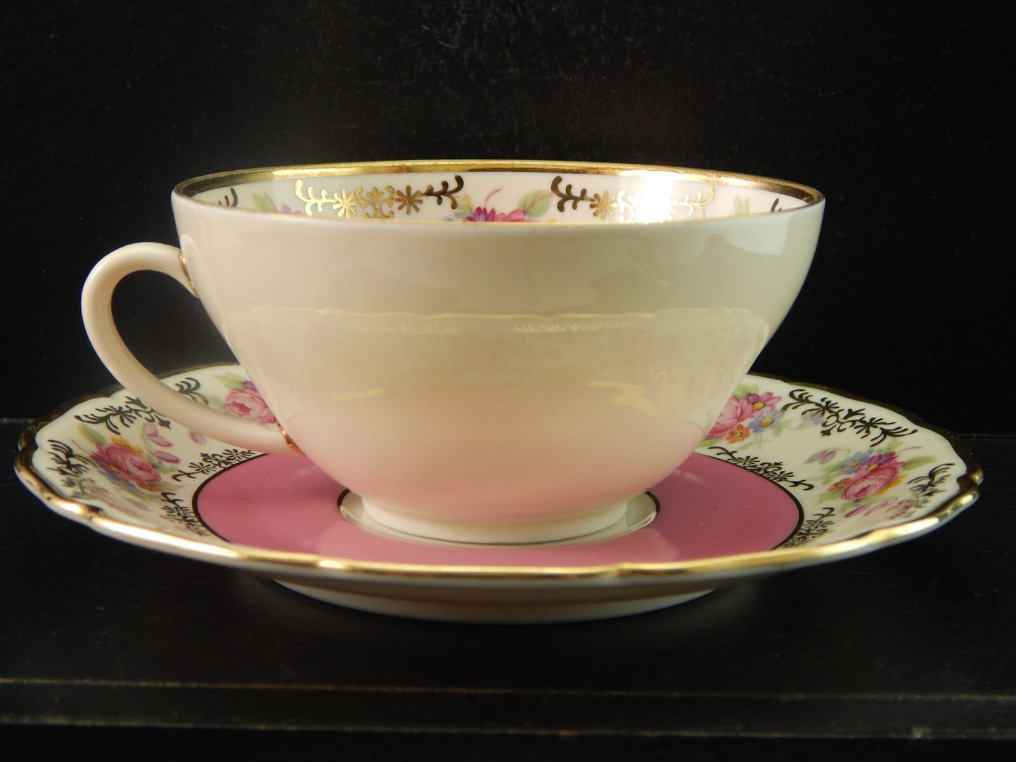ANTICA ELEGANTE TAZZA TE' PORCELLANA ROSA SELTMANN WEIDEN BAVARIA DECORO ROSE #