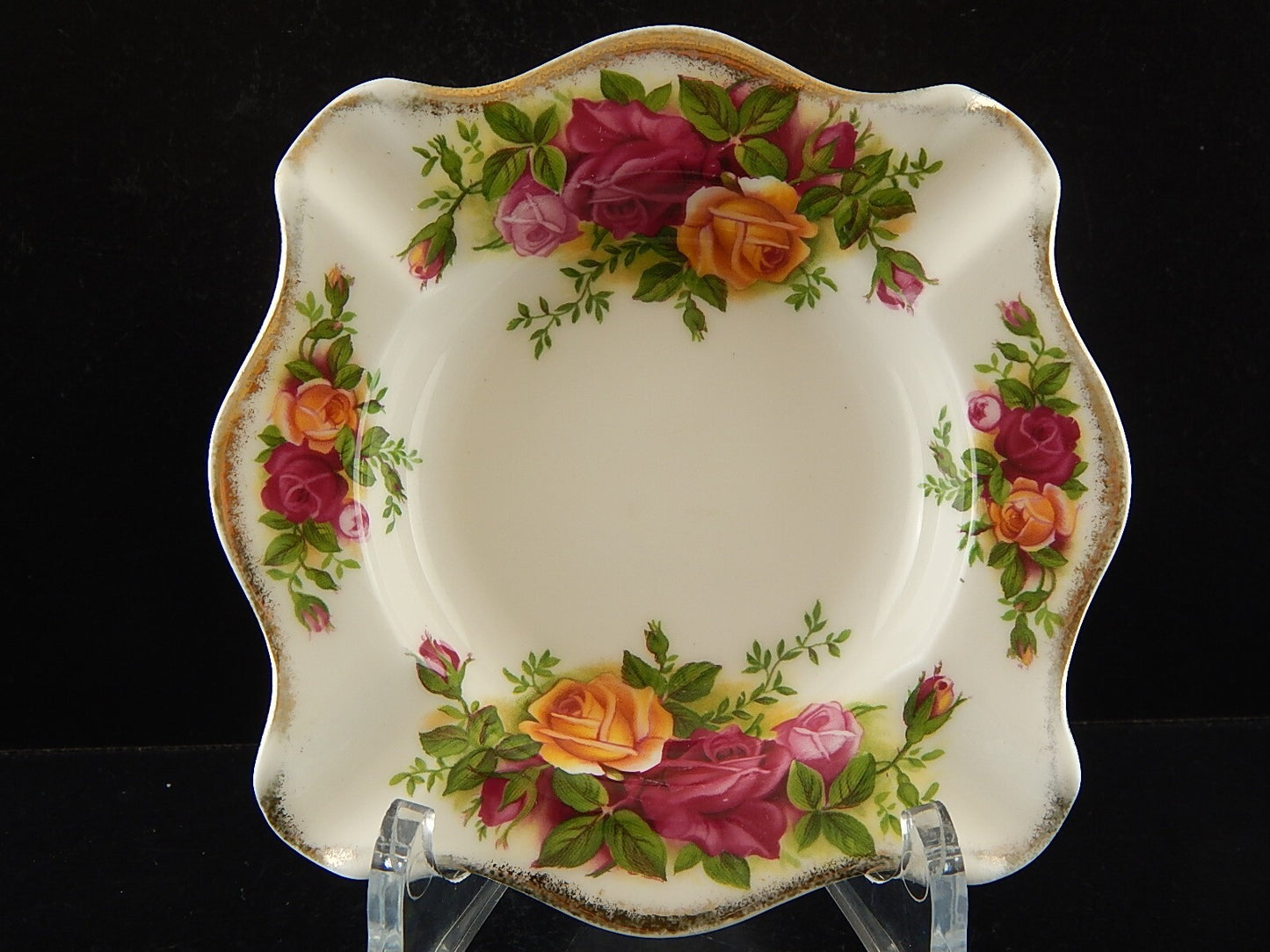 PREZIOSO PORCELLANA ROYAL ALBERT OLD COUNTRY ROSES RARO PORTA CENERE