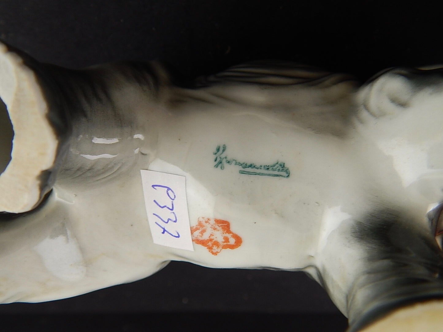 ANTICA ORIGINALE STATUINA ELEFANTE PORCELLANA TEDESCA PRIMO 900