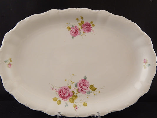 ANTICO VASSOIO PIATTO OVALE PORCELLANA SELTMANN WEIDEN BAVARIA THERESIA ROSE