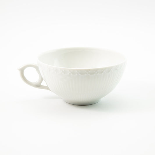 ROYAL COPENHAGEN WHITE FLUTED HALF LACE TAZZA DA TE' IN PORCELLANA CM 10 COD 525