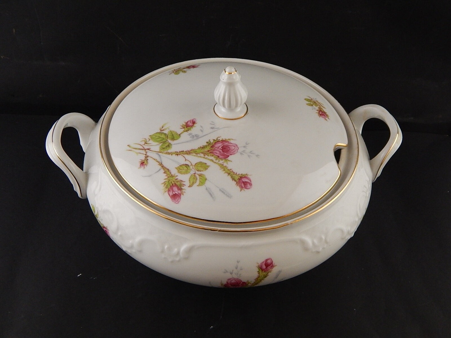 ROCAILLE RETRO' WINTERLING BAVARIA ZUPPIERA CENTROTAVOLA PORCELLANA ROSA CANINA